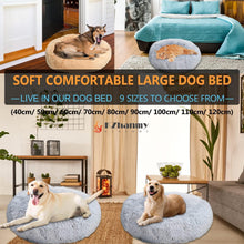 Rundes Hundebett Flauschig Grau 70cm - Kuscheliges Hunde Sofa