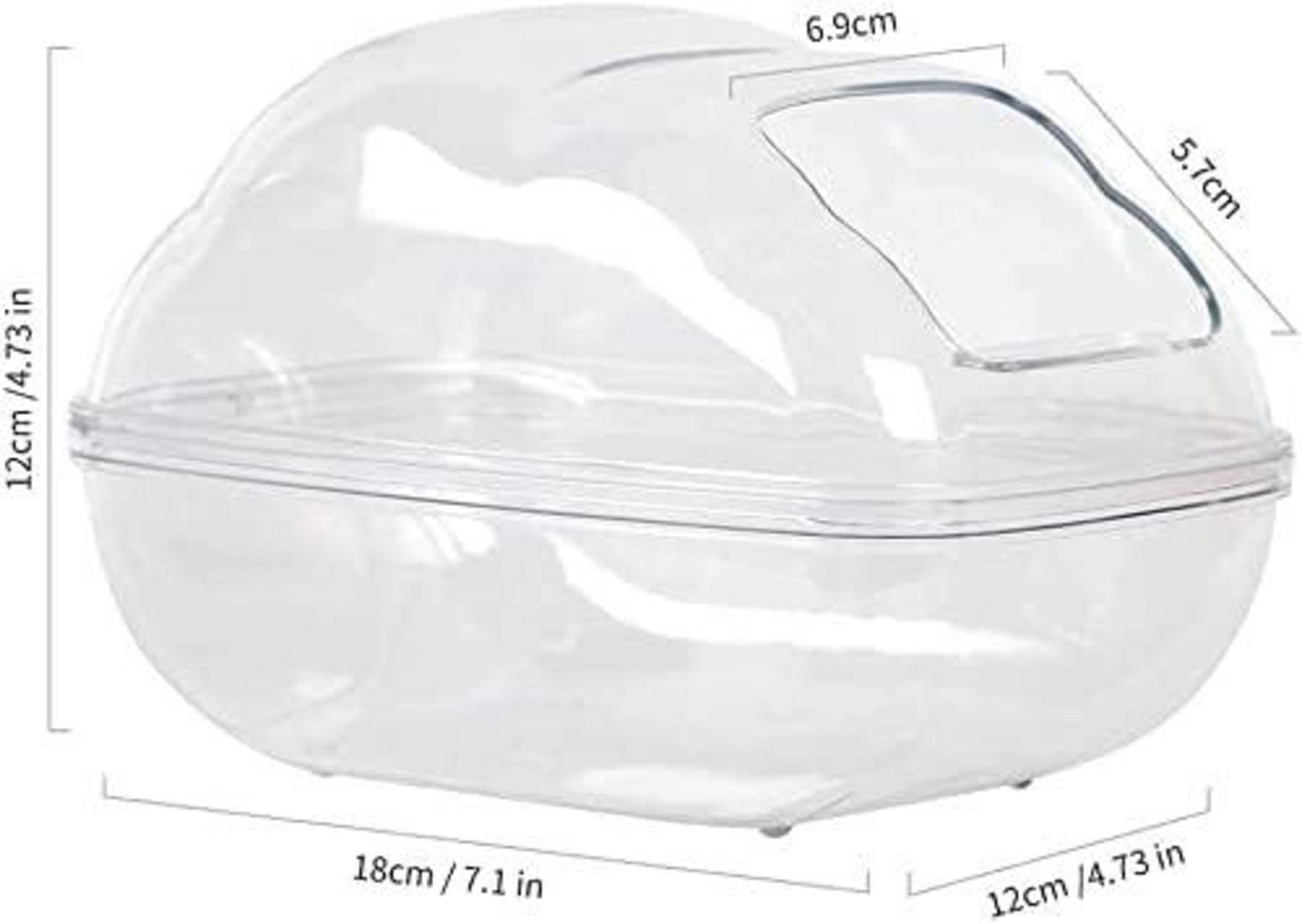 Transparentes Hamster Sandbad groß mit Schaufel und Sauna_Gerbil