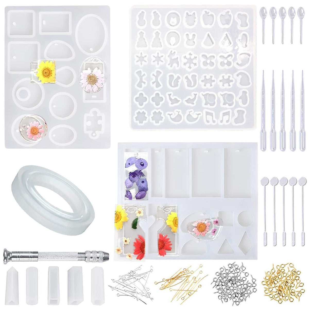 Resin Gießharz Form Set - 165pcs Schmuck Selber Machen