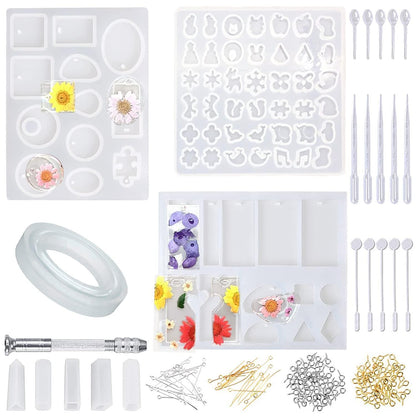 Resin Gießharz Form Set - 165pcs Schmuck Selber Machen