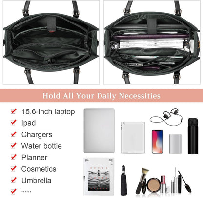 Wasserdichte Laptoptasche Damen mit USB-Ladeanschluss