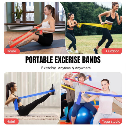 Fitnessbänder 3er-Set mit 3 Widerstandsstufen für Krafttraining