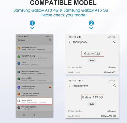 SPARIN Samsung Galaxy A13 4G 5G Schutzfolie 9H 2+2 Stück