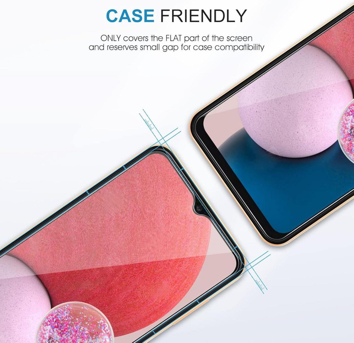 SPARIN Schutzfolie für Samsung Galaxy A13 4G und 5G, 2+2 Stk. Kameraschutz Displayfolie
