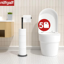 Toilettenpapierhalter freistehend Edelstahl Matt-schwarz