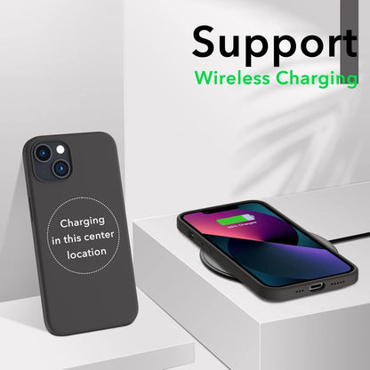 iPhone 13 6,1 Silikon Case Hülle Ultra Dünn Flüssig Schutz Space Grau