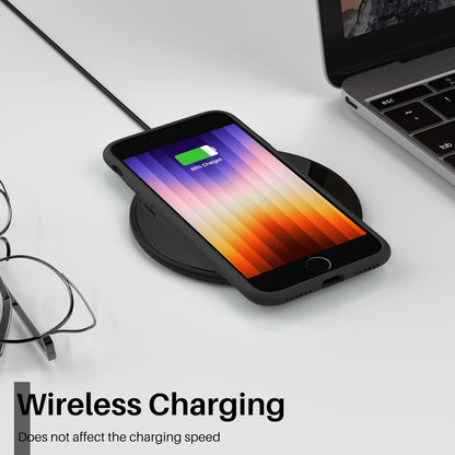 Silikon Case für iPhone SE 3 2022 5G Handyhülle Schwarz