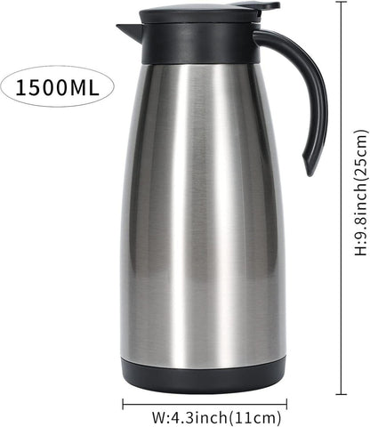 Isolierkanne Edelstahl Thermoskanne doppelwandig Vakuum Kaffeekanne