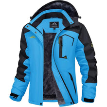 Damen Winterjacke mit Fleece – Wasserdicht & Winddicht – Blau/Schwarz
