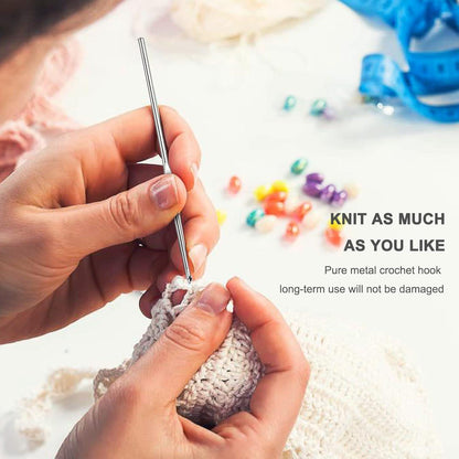 Kleine Häkelnadel Set 12 Stück Feine Nadeln Größe 0,6-1,9mm für Feine