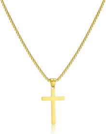 Kreuzkette Edelstahl Anhänger Christentum Schmuck Männer 18-24 Zoll