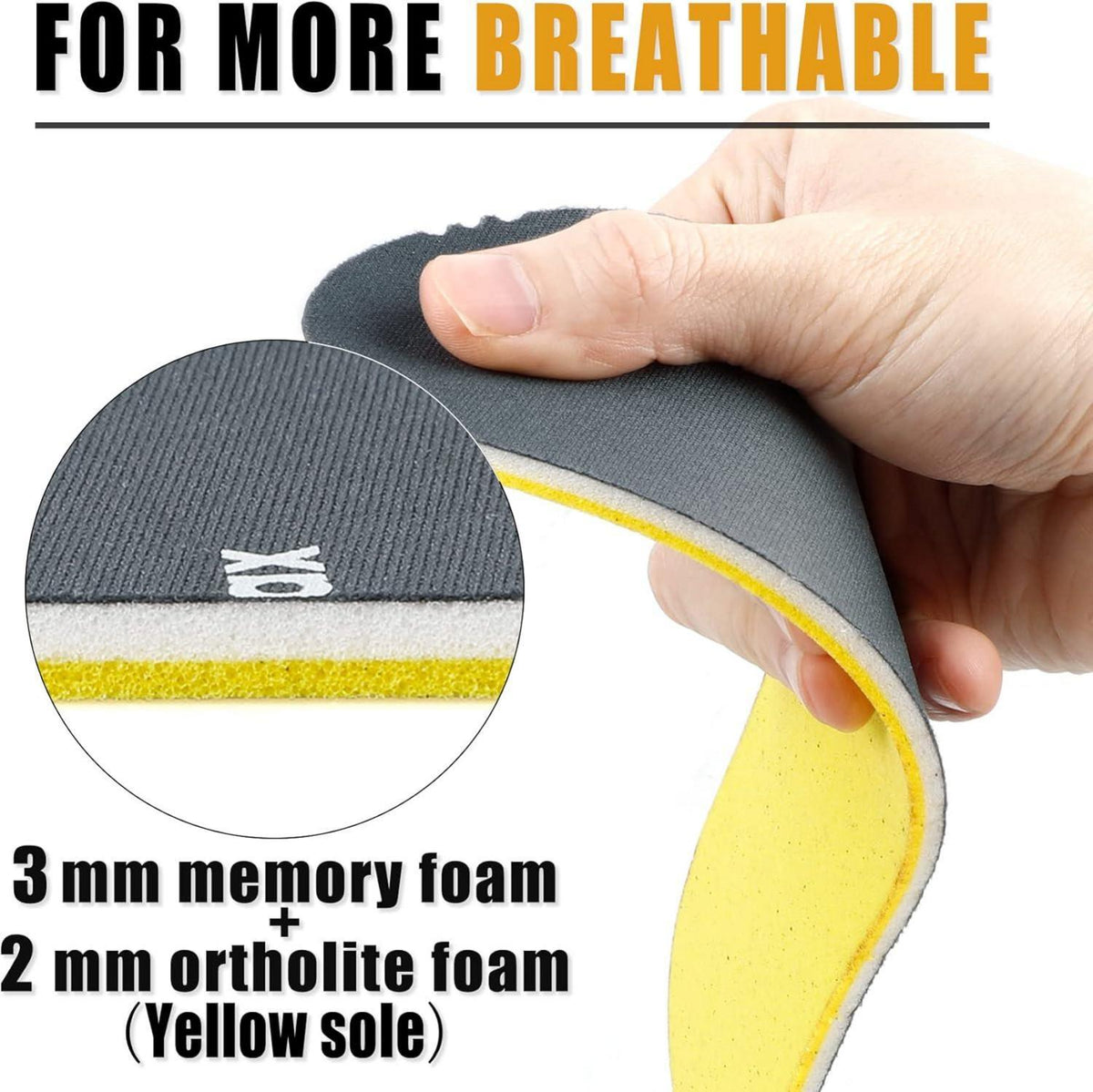Memory Schaum Einlegesohlen Herren Damen Sport Freizeit 5mm Grau 37