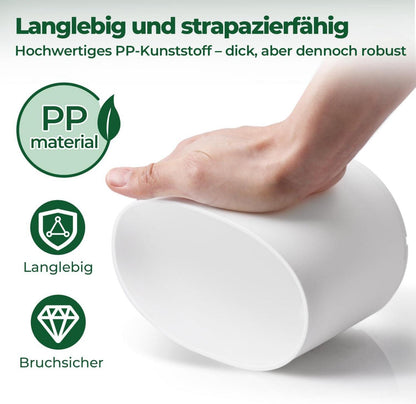 Blumentopf 14cm Kunststoff Selbstbewässerung 6er-Set Untersetzer