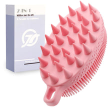 Silikon-Körperbürste für Haut und Haarreinigung, 2-in-1 Bürste