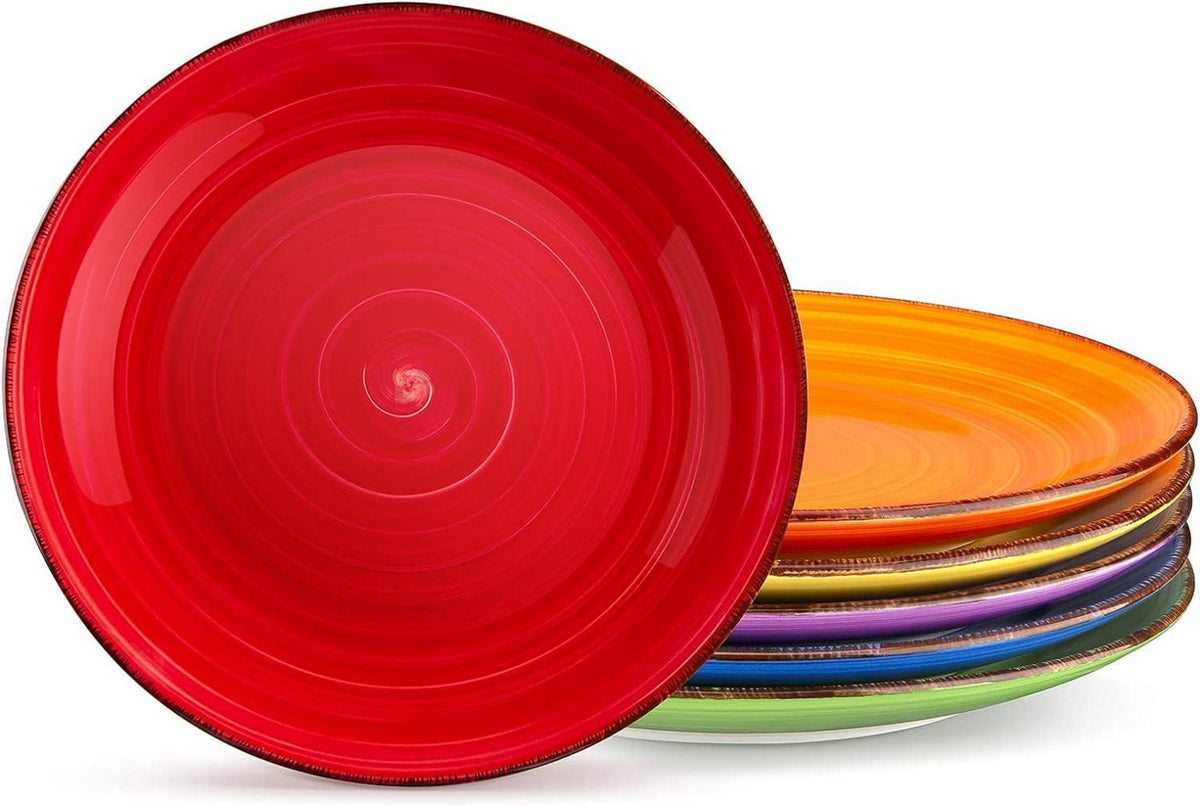 6-teiliges BONITA Speiseteller Set Steingut Ø 27 cm Teller Set