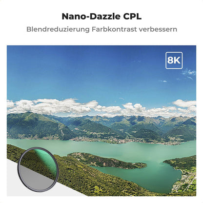 62mm Slim Zirkularer Polfilter CPL AGC-Glas Aluminiumrahmen