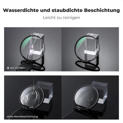 62mm Slim Zirkularer Polfilter CPL Filter AGC-Glas Aluminiumrahmen
