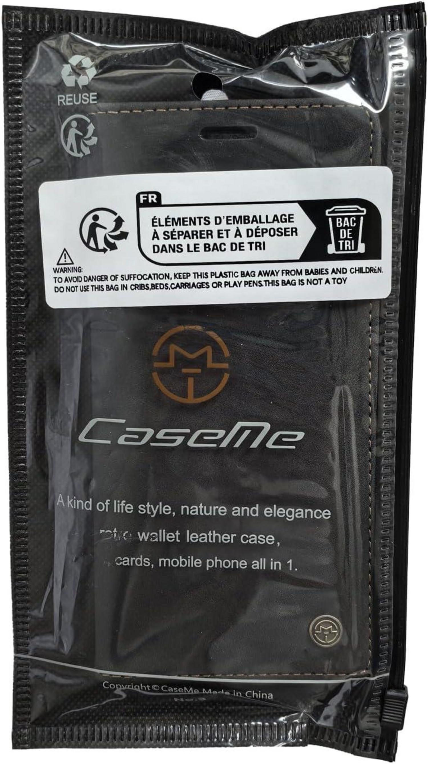 Samsung Galaxy A52S 5G A52 4G/5G CaseMe Lederhülle Schwarz Magnet Standfunktion