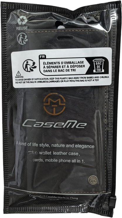 Samsung Galaxy A52S 5G A52 4G/5G CaseMe Lederhülle Schwarz Magnet Standfunktion