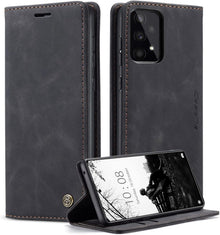 CaseMe Handyhülle Samsung Galaxy A53 5G Premium Leder Flip Case