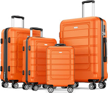 Hartschalenkoffer Set 4tlg Leicht ABS+PC TSA Schloss 4 Rollen Orange