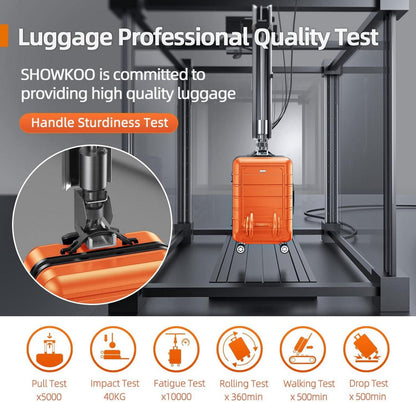 SHOWKOO Kofferset 4tlg Hartschale Leicht ABS+PC Orange