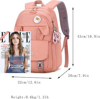 Rucksack Damen Schulrucksack Mädchen Teenager Laptop 15,6 Zoll