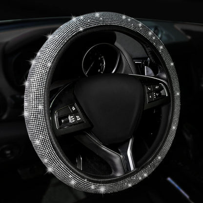 Glitzer Lenkradbezug Universal für Frauen Silber