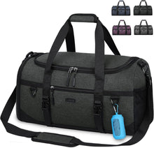 Sporttasche Wasserdicht 40L mit Schuhfach Sporthandtuch Schwarz