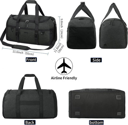 Lubardy Sporttasche 40L Wasserdicht mit Sporthandtuch und Schuhfach