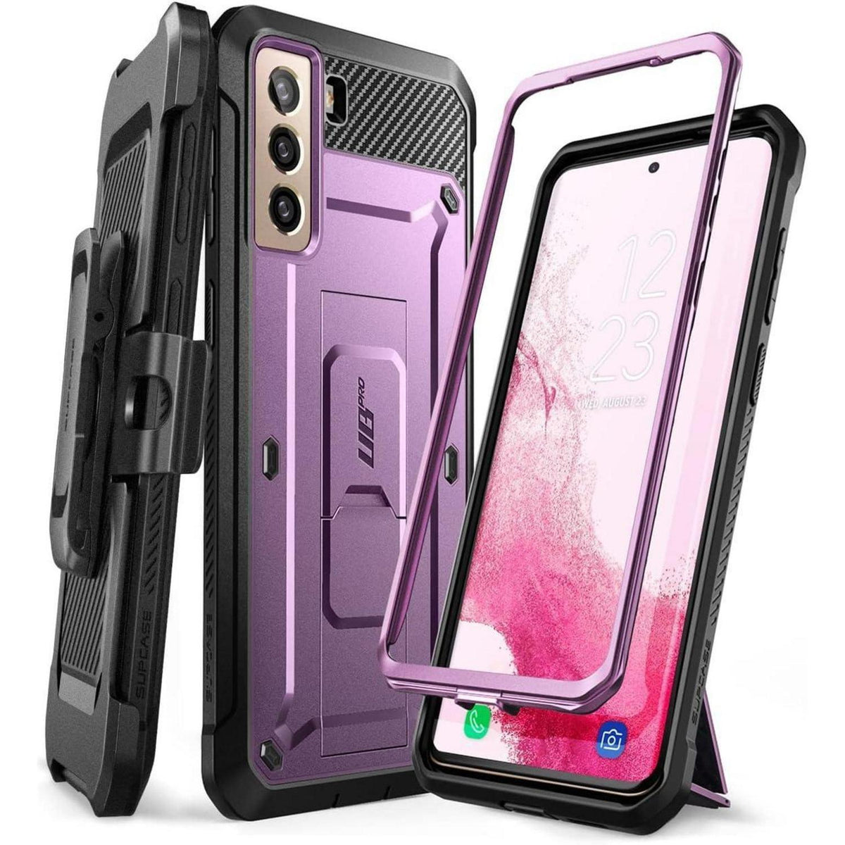 Schutzhülle mit Ständer für Samsung Galaxy S22 5G, Violett