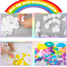 Weiße Haargummis Scrunchies Set für Batik DIY Mädchen Damen