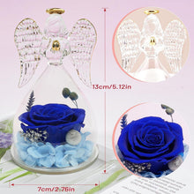 Ewige Rose Engel Geschenkbox Blau für Mama Geburtstag