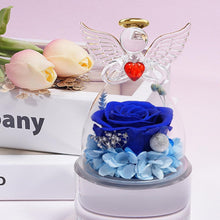 Miofula Ewige Rose Engel Geschenk für Mama Oma Blau