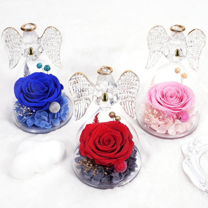 Ewige Rose in Engel Figur geburtstagsgeschenk für frauen