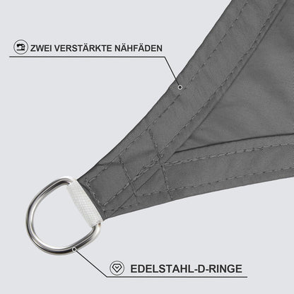 Wasserdichtes Sonnensegel 4x6m Anthrazit 95% UV-Schutz Polyester