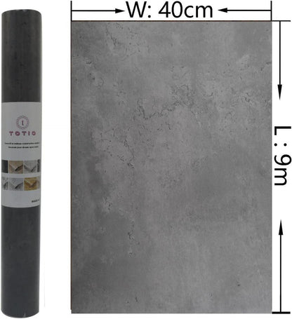 Selbstklebendes Kontaktpapier Betonoptik Zementtapete Vinyl 40x9 Matt