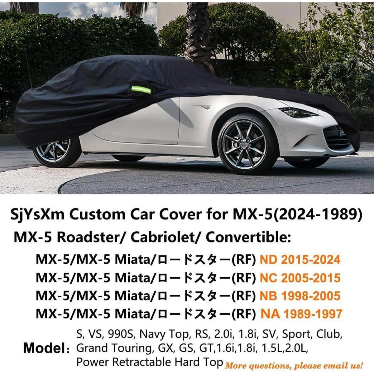 Auto Abdeckplane Mazda MX-5 (1989-2025) Wasserdicht & Wetterfest