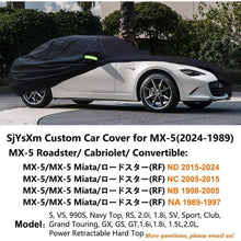 Auto Abdeckplane Mazda MX-5 (1989-2025) Wasserdicht & Wetterfest