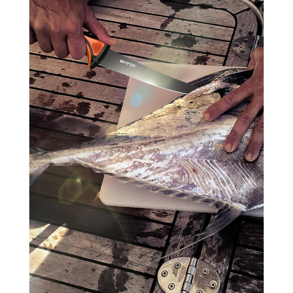Filetiermesser 18cm Edelstahl – Scharfes Fischmesser mit Schutzhülle