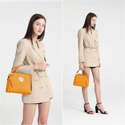 Umhängetasche Damen Schultertasche Crossbody Handtasche Gelb