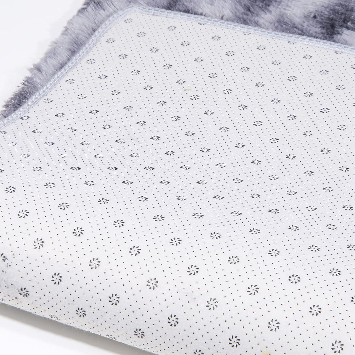 Hochflor Shaggy Teppich 80x160 cm Dunkelgrau Wohnzimmerteppich