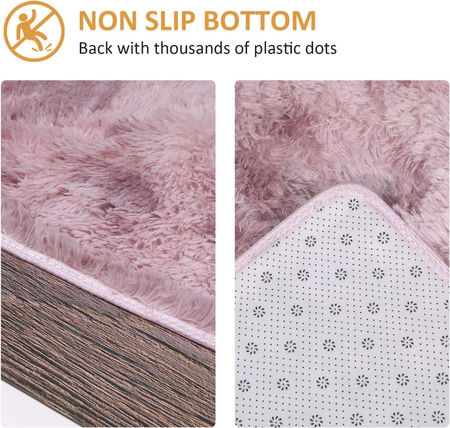 Hochflor Teppich Groß Weich Flauschiger Waschbar Teppich 160 x 230 cm