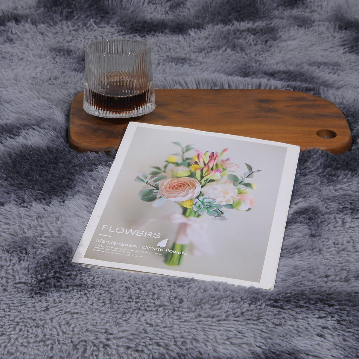 Hochflor Teppich Groß 160 x 230 cm Flauschig Dunkelgrau Weich