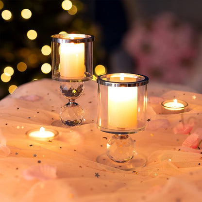 Kerzenständer Kristall Glas modern Tisch Deko Weihnachten