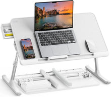 Laptop Betttisch höhenverstellbar PVC-Leather Schublade