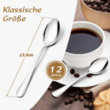 Teelöffel Edelstahl 12 Stück Kaffeelöffel Dessertlöffel Set