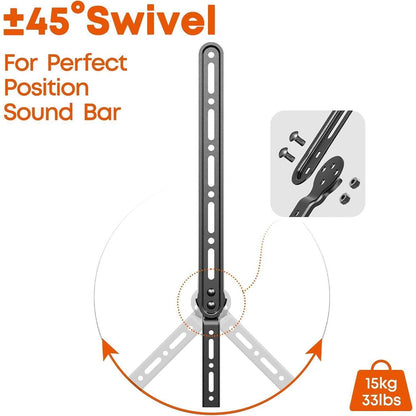 Soundbar Halterung für 23-65 Zoll TV, bis zu 15kg, schwarz