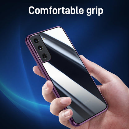 Samsung Galaxy S21 FE 5G Hülle Magnetische Adsorption Gehärtetes Glas