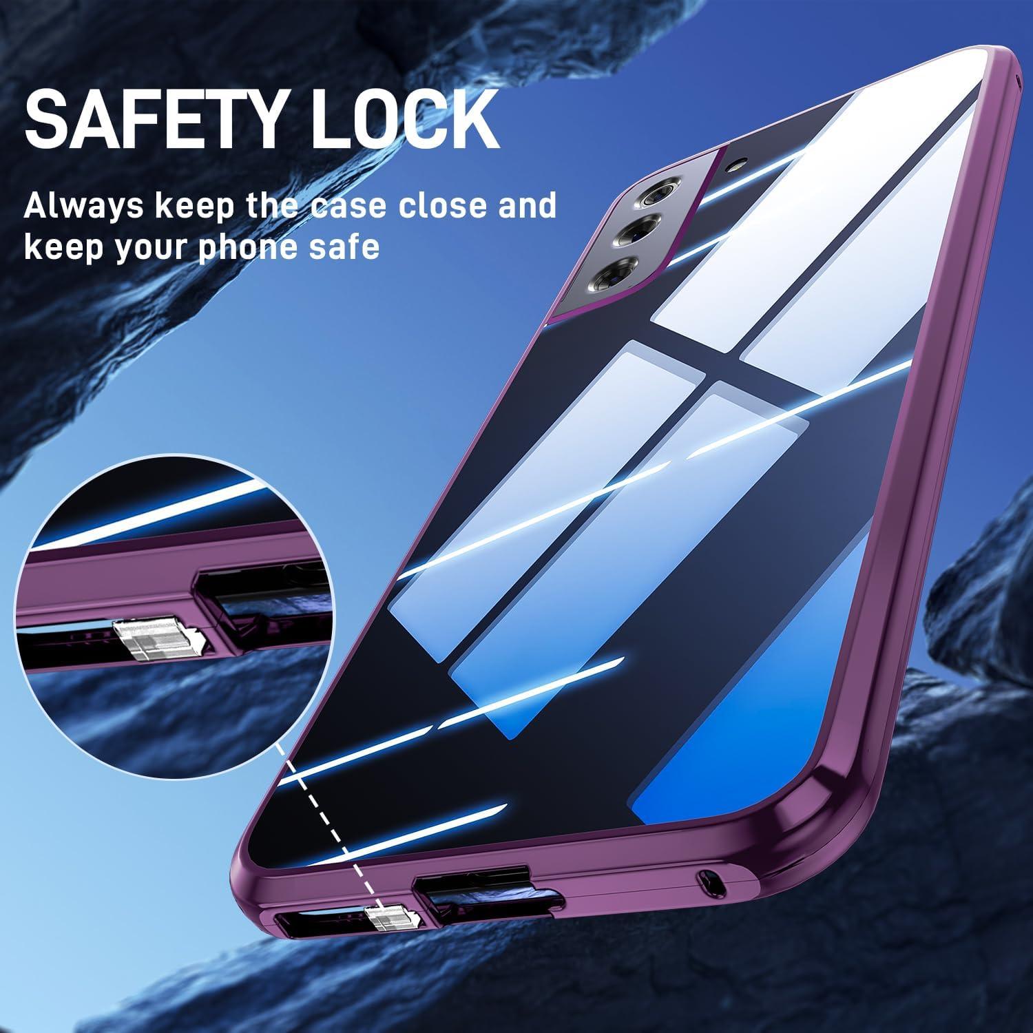 Samsung Galaxy S21 FE 5G Hülle Magnet Adsorption 360° Schutz lila